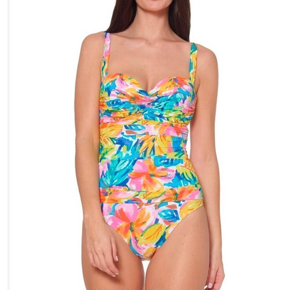 Bleu Rod Beattie Away we go Floral Print Onepiece 8
